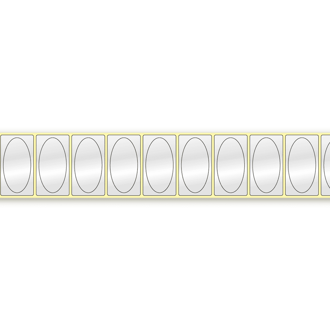 DIA610, 50 x 25 mm, Ovaal label in label