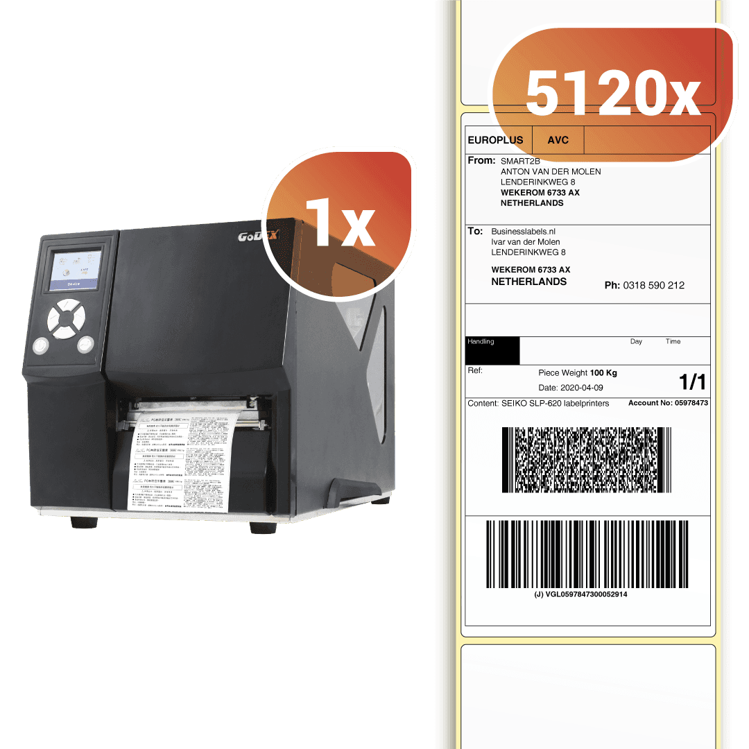 Starter set DHL 100x210 shipping labels ZX420i