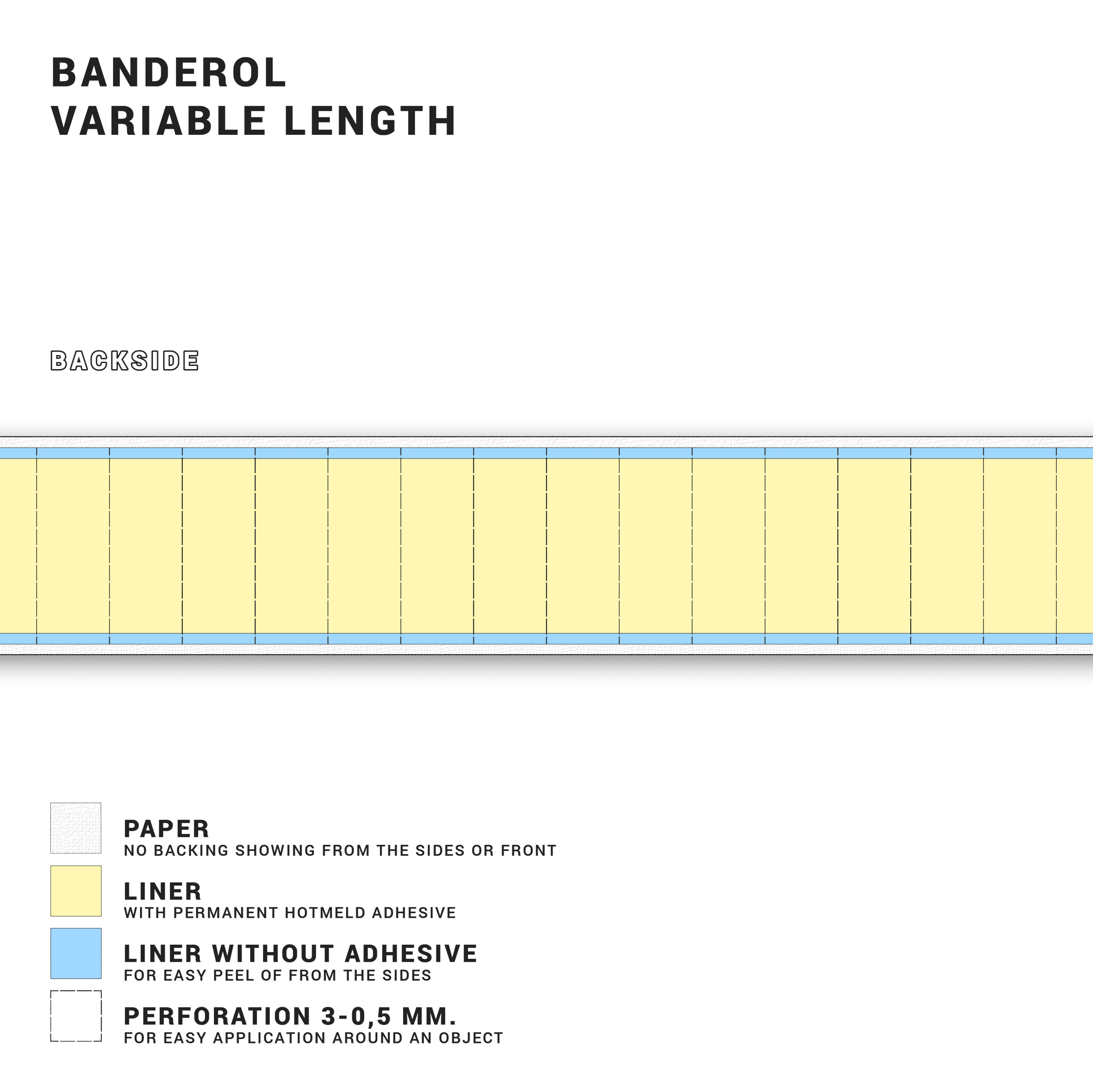Banderol mat papier 60 mm thumbnail 4