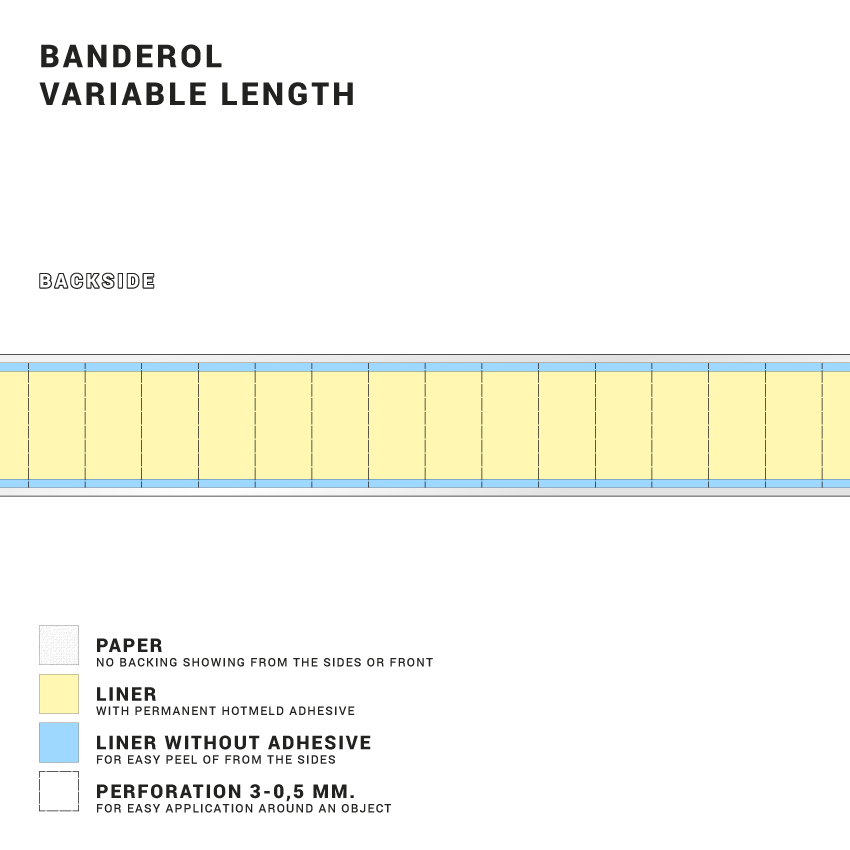 Banderol glanzend papier 50 mm thumbnail 5