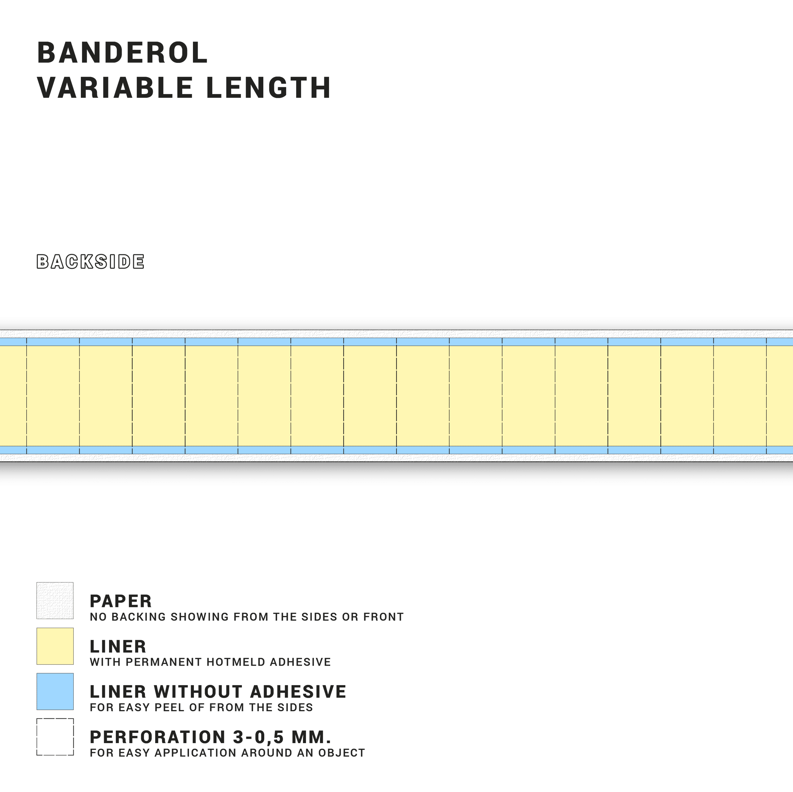 Banderol mat papier 50 mm thumbnail 5