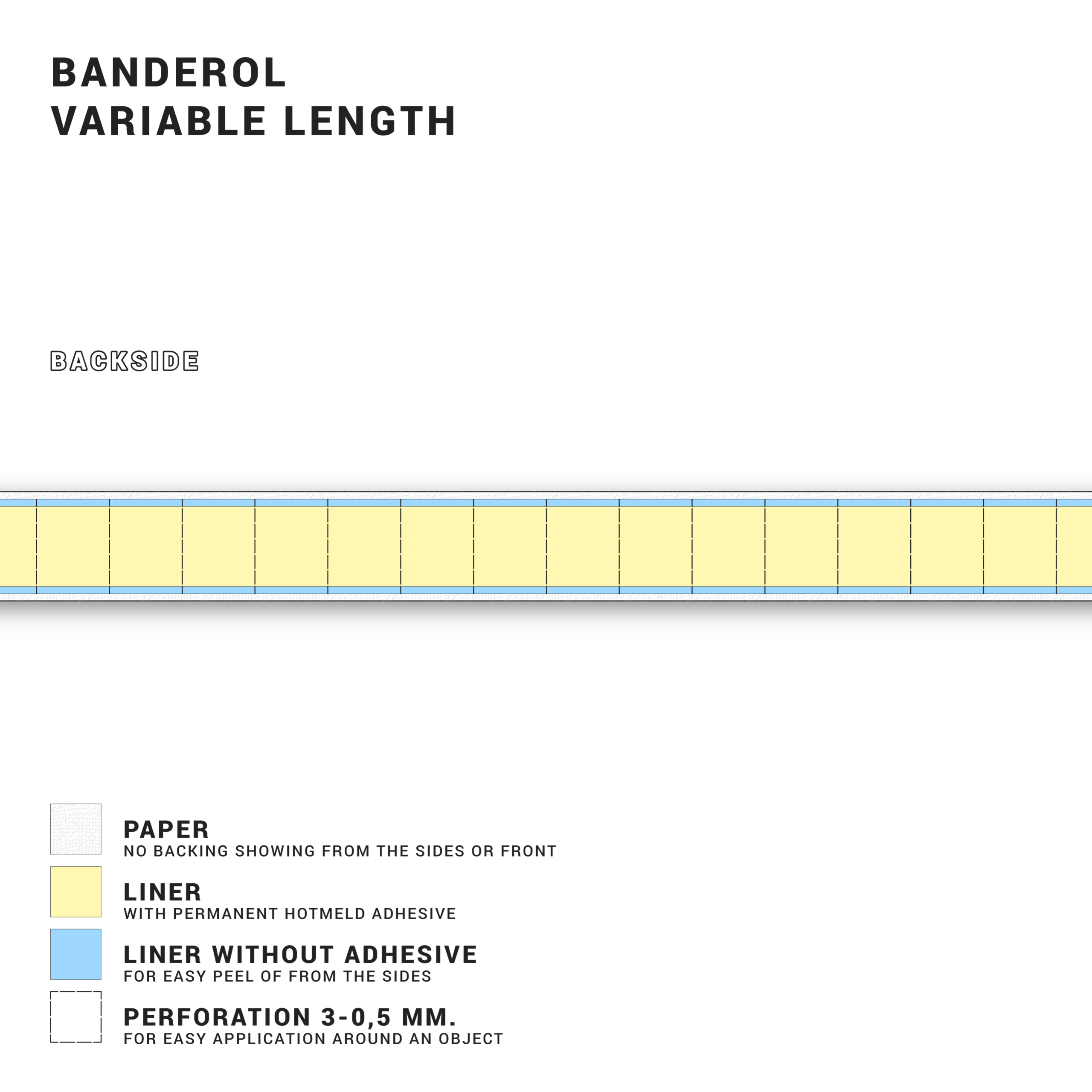 Banderol mat papier 30 mm thumbnail 3